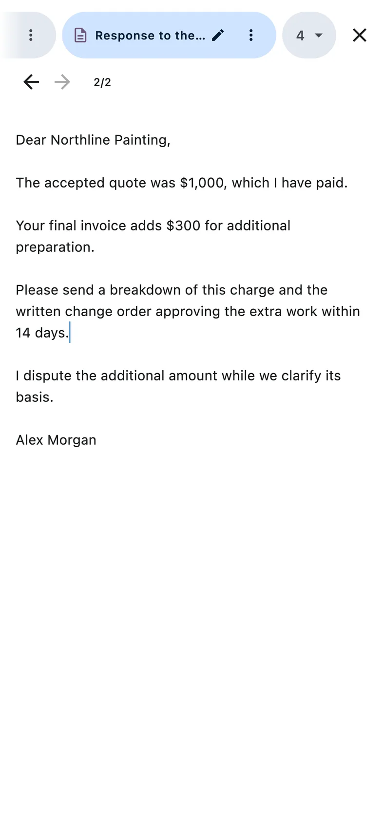 Get a reply drafted, then edit it